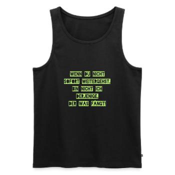 Angelspruch - Männer Premium Bio Tank Top - Schwarz - Vorne - AI Model Male 178 light (178cm)