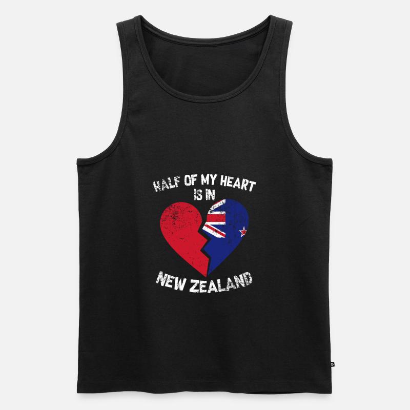 Neuseeland - Männer Premium Bio Tank Top - Schwarz