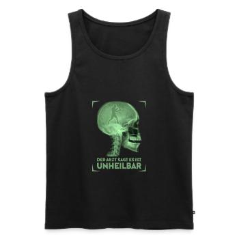 Boxen Sport Boxer Lustiger Spruch - Männer Premium Bio Tank Top - Schwarz - Vorne - Michal (187cm)
