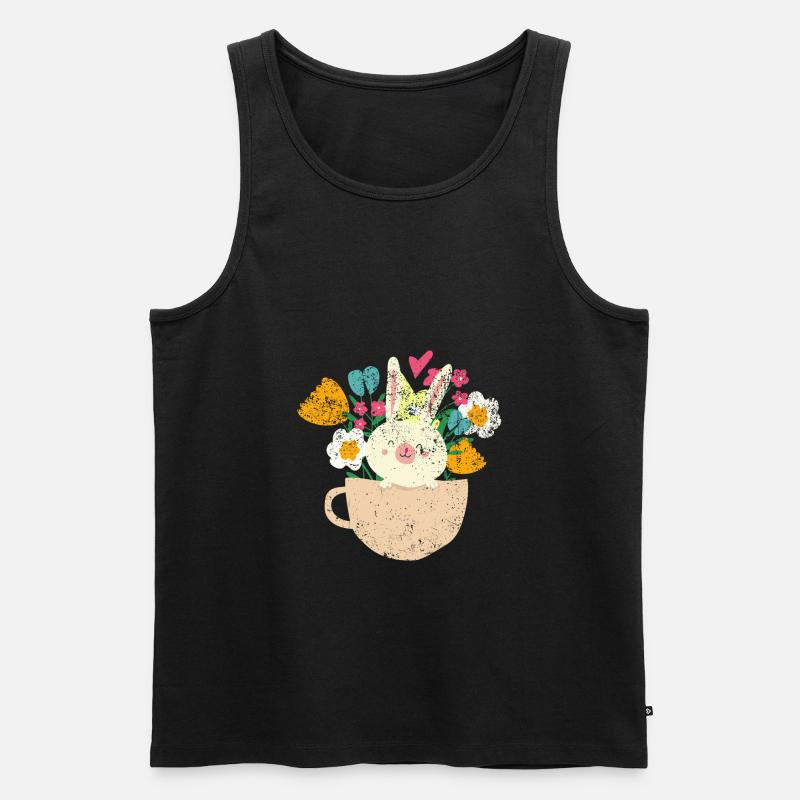 Ostern - Männer Premium Bio Tank Top - Schwarz