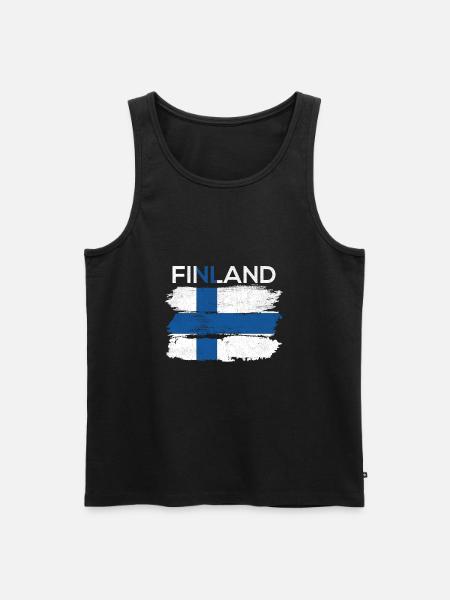 Finland - Men's Premium Organic Tank Top - black