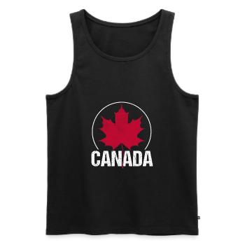 Kanada - Männer Premium Bio Tank Top - Schwarz - Vorne - Michal (187cm)