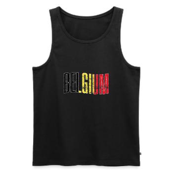 Belgien - Männer Premium Bio Tank Top - Schwarz - Vorne - Michal (187cm)