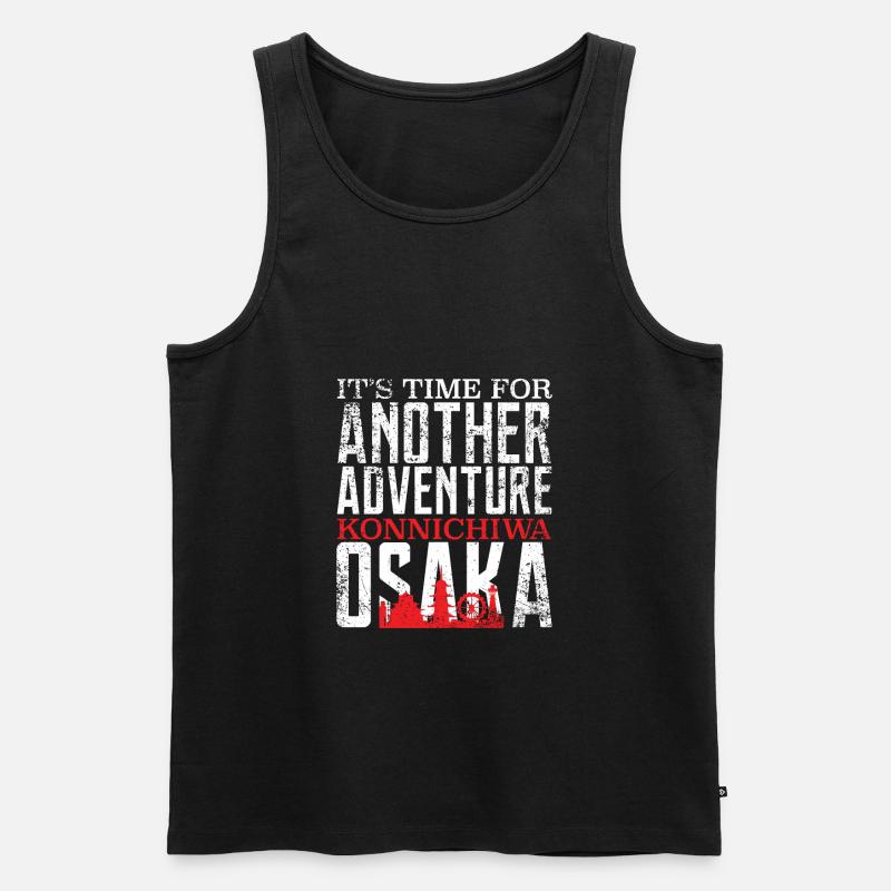 Osaka - Männer Premium Bio Tank Top - Schwarz