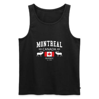 Montreal - Männer Premium Bio Tank Top - Schwarz - Vorne - Michal (187cm)