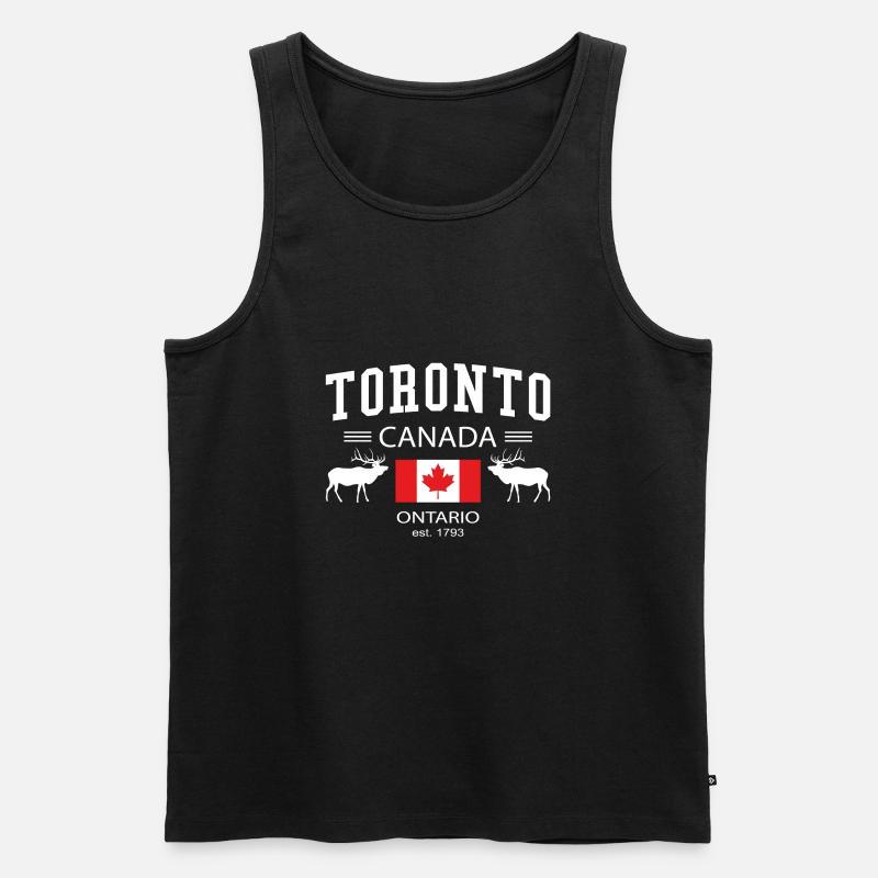 Toronto - Männer Premium Bio Tank Top - Schwarz