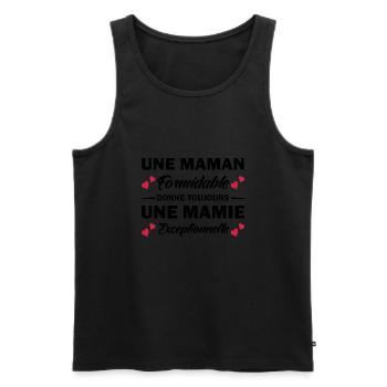 maman formidable donne toujours mamie exceptionnel - Débardeur bio Premium Homme - noir - Devant - Michal (187cm)