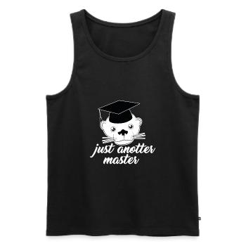 Just anotter Master jeu de mots drôle - Débardeur bio Premium Homme - noir - Devant - AI Model Male 178 light (178cm)