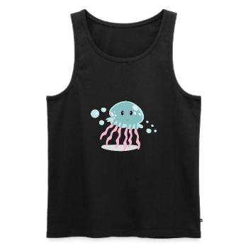 Jellyfish - Men's Premium Organic Tank Top - black - Front - Michal (187cm)