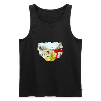 Geiranger Fjord Trollstigen - Männer Premium Bio Tank Top - Schwarz - Vorne - AI Model Male 178 light (178cm)