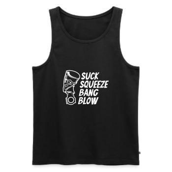 Mechanic Engine Piston - Men's Premium Organic Tank Top - black - Front - AI Model Male 178 light (178cm)