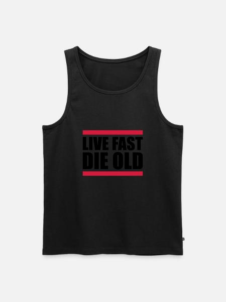 Live Fast Die - Men's Premium Organic Tank Top - black