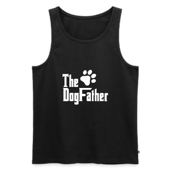 Le DOGFATHER - Débardeur bio Premium Homme - noir - Devant - Michal (187cm)