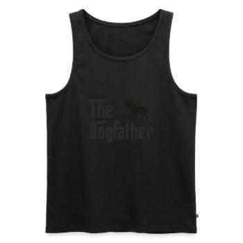 the dogfather - Men's Premium Organic Tank Top - black - Front - Michal (187cm)