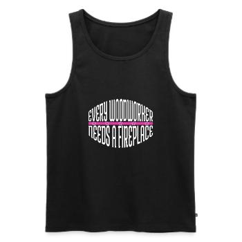 plombier blagues idée cadeau tronçonneuse cool - Débardeur bio Premium Homme - noir - Devant - Michal (187cm)
