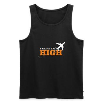 I Think I'm High - Men's Premium Organic Tank Top - black - Front - AI Model Male 178 light (178cm)