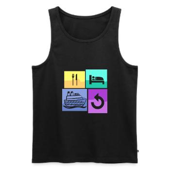 Family Cruise - Men's Premium Organic Tank Top - black - Front - AI Model Male 178 light (178cm)