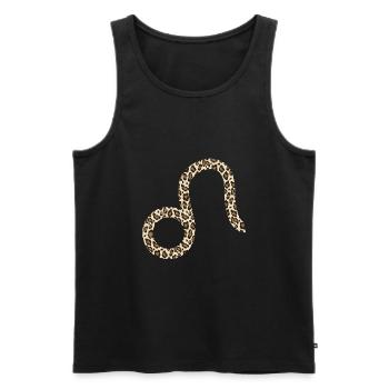 Signe du zodiaque Lion - Débardeur bio Premium Homme - noir - Devant - Michal (187cm)