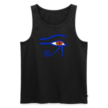 Egyptian Ujat Eye - Men's Premium Organic Tank Top - black - Front - AI Model Male 178 light (178cm)