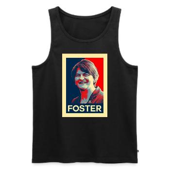 Arlene Foster Irish Political Retro - Men's Premium Organic Tank Top - black - Front - Michal (187cm)