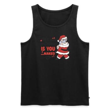 Weihnachten Tout ce que je veux pour Noël, c’est toi nu - Débardeur bio Premium Homme - noir - Devant - AI Model Male 178 light (178cm)