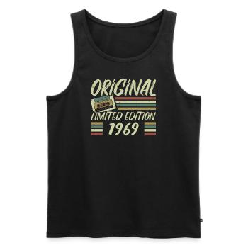 Jahrgang 1969 Retro 1969 Geburtstagsgeschenk - Männer Premium Bio Tank Top - Schwarz - Vorne - Michal (187cm)