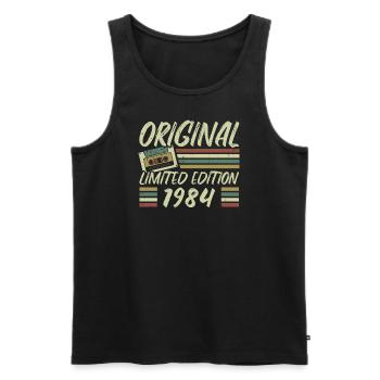 Jahrgang 1984 Retro 1984 Geburtstagsgeschenk - Männer Premium Bio Tank Top - Schwarz - Vorne - Michal (187cm)