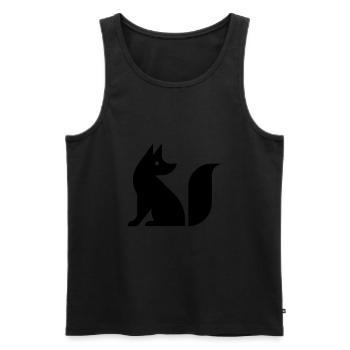 Niedlicher Fuchs Illustration - Männer Premium Bio Tank Top - Schwarz - Vorne - AI Model Male 178 light (178cm)