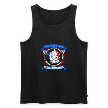 Frankreichs Emmanuel Macron Geschenkidee - Männer Premium Bio Tank Top - Schwarz - Vorne - Michal (187cm)