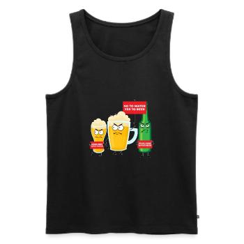 Save Water Drink Beer - Men's Premium Organic Tank Top - black - Front - AI Model Male 178 light (178cm)