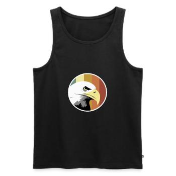 Adler - Männer Premium Bio Tank Top - Schwarz - Vorne - Michal (187cm)