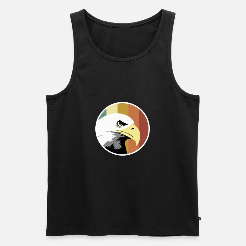 Adler - Männer Premium Bio Tank Top - Schwarz