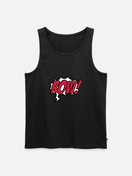 row - Men's Premium Organic Tank Top - black