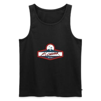Ataturk retro - Männer Premium Bio Tank Top - Schwarz - Vorne - AI Model Male 178 light (178cm)