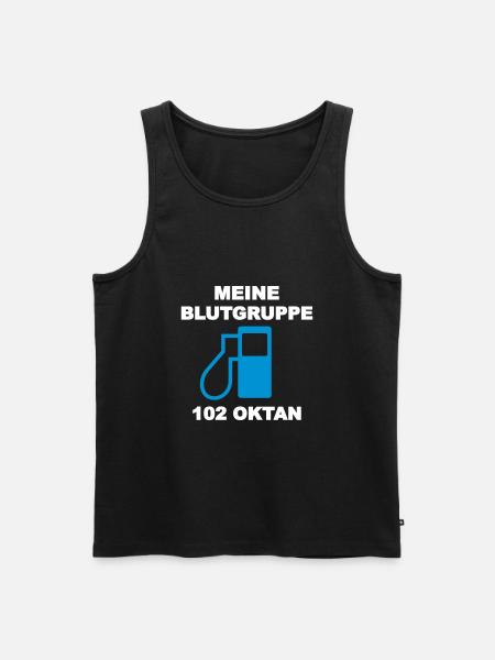 Blutgruppe 102 Oktan - Männer Premium Bio Tank Top - Schwarz