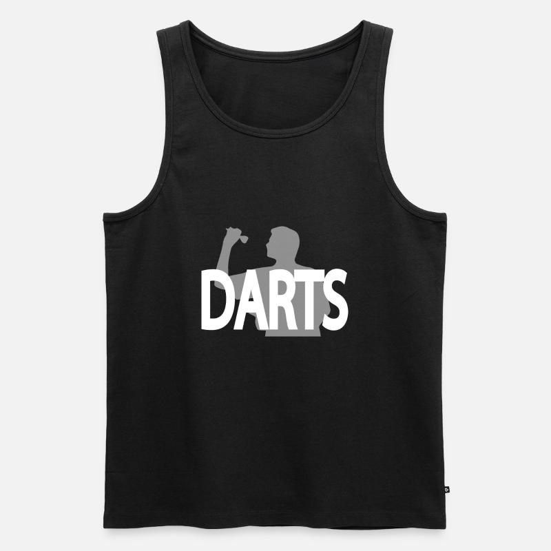 Darts Dart - Männer Premium Bio Tank Top - Schwarz