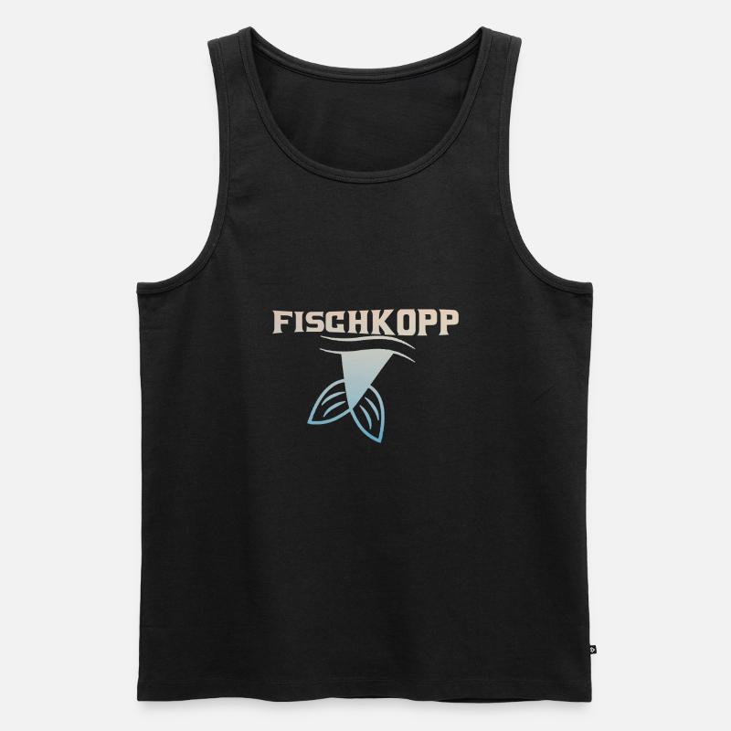 Fischkopp - Männer Premium Bio Tank Top - Schwarz