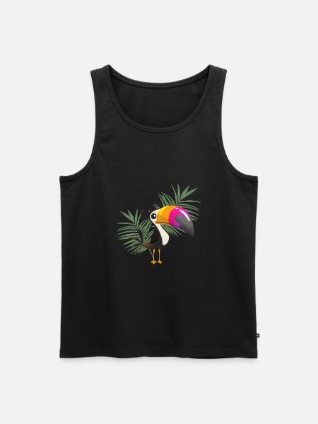 toucan - Men's Premium Organic Tank Top - black