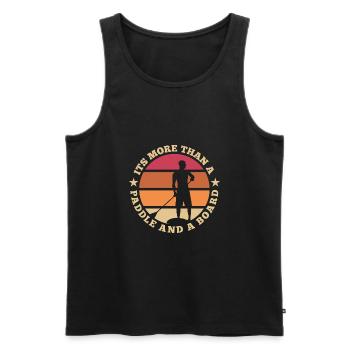 Es ist mehr als nur ein Paddle & Board SUP - Männer Premium Bio Tank Top - Schwarz - Vorne - AI Model Male 178 light (178cm)