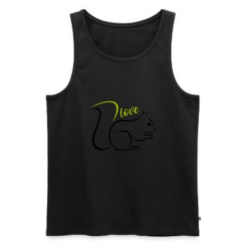 Eichhörnchen - Männer Premium Bio Tank Top - Schwarz - Vorne - Michal (187cm)