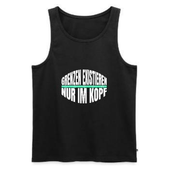 powerlifting power couple power lifting animal - Männer Premium Bio Tank Top - Schwarz - Vorne - Michal (187cm)