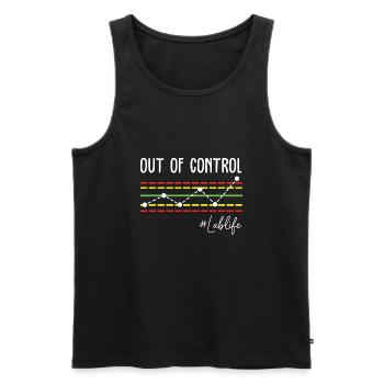 Scientist Chemistry Lover Lab Tech QC Control - Men's Premium Organic Tank Top - black - Front - AI Model Male 178 light (178cm)