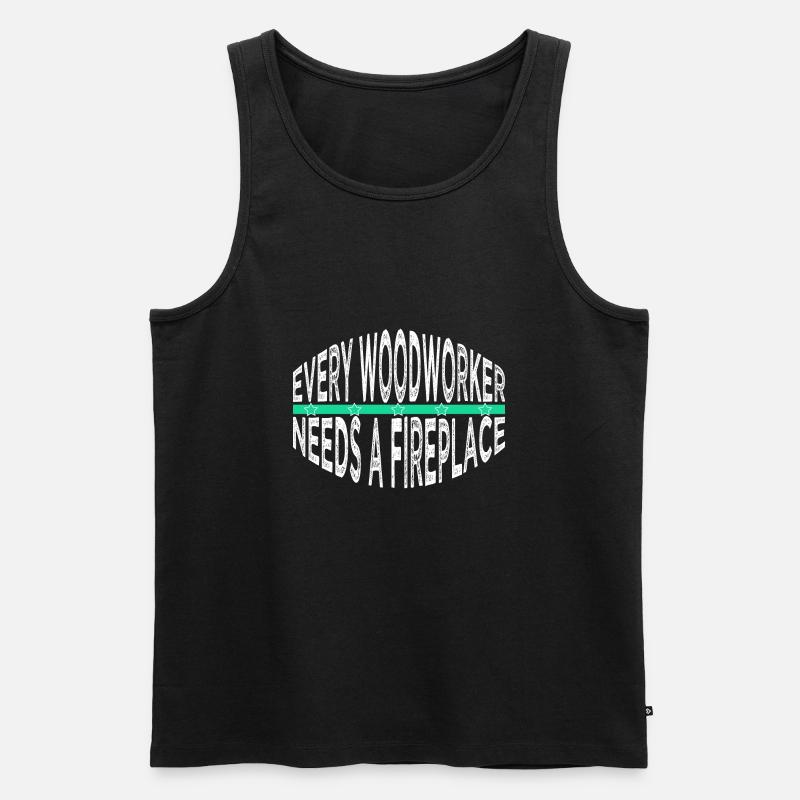 carpenter quotes tshirts - Männer Premium Bio Tank Top - Schwarz