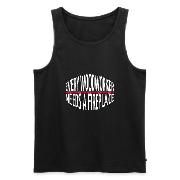 cool logging lumberjackwoodworking - Männer Premium Bio Tank Top - Schwarz - Vorne - Michal (187cm)
