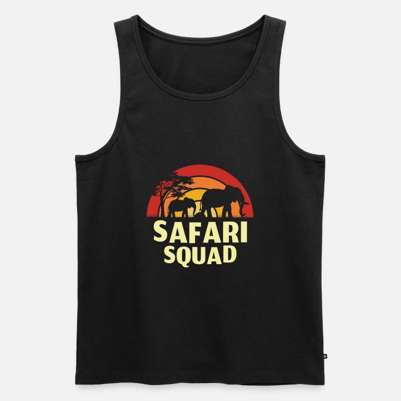 Safari Squad - Männer Premium Bio Tank Top - Schwarz