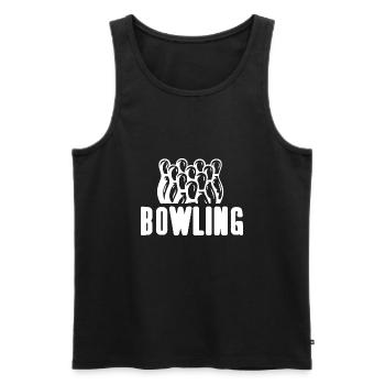 Design de bowling génial pour bowlers T-Shirt - Débardeur bio Premium Homme - noir - Devant - AI Model Male 178 light (178cm)