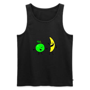 fruit salad three - Männer Premium Bio Tank Top - Schwarz - Vorne - AI Model Male 178 light (178cm)