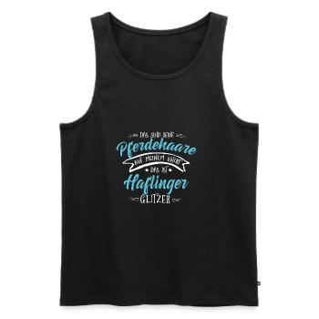 Haflinger Pferde Shirt-Glitzer - Männer Premium Bio Tank Top - Schwarz - Vorne - AI Model Male 178 light (178cm)