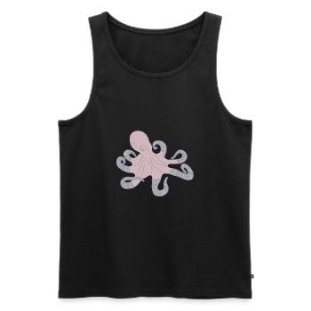 ARCTIC OCTOPUS - Männer Premium Bio Tank Top - Schwarz - Vorne - Michal (187cm)