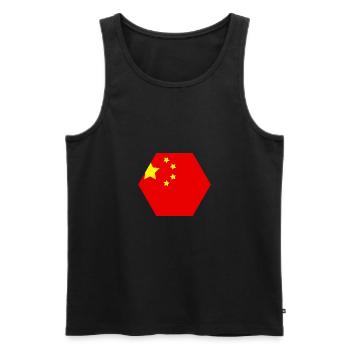 Drapeau de la Chine - Débardeur bio Premium Homme - noir - Devant - Michal (187cm)
